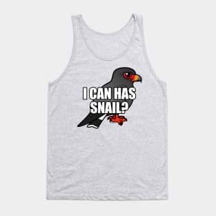 Funny Cartoon Snail Kite Spoof Design Tank Top